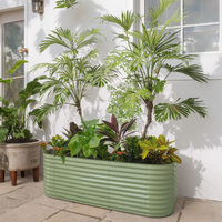 Topstar Kit de pot de fleurs modulaire en métal 9-en-1 extra haut de 32 pouces, grande et petite décoration intérieure pour pépinière et jardin