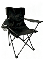 Chaise de camping pliable portable avec porte-gobelet, chaise d'extérieur légère et pliable pour le camping, les pique-niques, la plage et les voyages