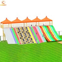 Terrain de jeux portable amusant de parc, combinaison d'escalade, toboggan en plastique, pour enfants, en acier inoxydable