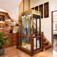 Ascenseur compact pour villa, mini-ascenseur résidentiel 2 étages, prix de l'ascenseur domestique pour 2 à 5 personnes, Elevadores Para Personas