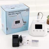 Machine à ongles portable 35000 tr/min, perceuse électrique rechargeable avec écran HD intelligent pour manucure professionnelle en acrylique et gel