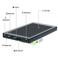 [Augmentation des commandes] Panneau de commande central Android 11/13 de 5,5 pouces, couleur noire, encastré au mur, 2 Go de RAM, Wifi, PoE, pour maison intelligente