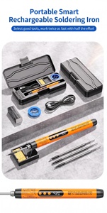 3.7V USB Rechargeable Cordless Soldering Iron <b>Kit</b> Portable Wireless Digital LED Display <b>Electric</b> Welding Pen <b>Kit</b> with Rosin Tips - Product Image 6