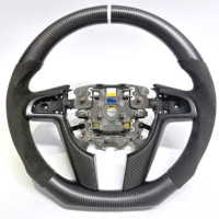 Volant en carbone forgé pour Holden VE Commodore Pontiac G8, design à fond plat entièrement en cuir