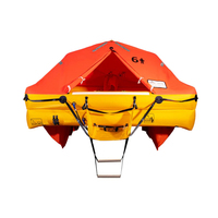 Nouveau design radeau de sauvetage gonflable à redressement automatique canopée radeau de sauvetage gonflable de couleur orange pour le sauvetage