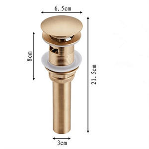 Siphons ronds en laiton massif, or brossé, désodorisants, salle de bains, vanité, tuyau de lavabo, drain Pop-Up - Product Image 6