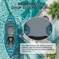 Kayak gonflable renforcé à fond rigide pour la compétition, canoë pliable, kayaks de rafting, planche à pagaie récréative, pêche
