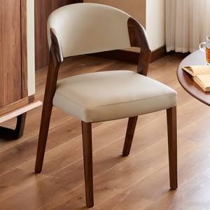 कायामा नेर्डिक क्रीम शैली ठोस राख लकड़ी की आर्मलेस डाइनिंग चेयर घरेलू फर्नीचर के लिए बैकरेस्ट के साथ - Product Image 3