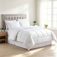 Ensemble de literie complet 7 pièces matelassé en microfibre infroissable, fourni par l'usine, pour chambre à coucher