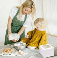 Mini boîtes à gâteaux magnétiques portables écologiques réutilisables pour fenêtre, 6x6x5 pouces, emballage blanc pour pâtisseries et chocolats