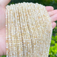 Perles en cristal facettées délicates 2 3 4mm mélangées Citrine Grenat Turquoise Pierre de Lune Fournitures d'artisanat en dropshipping