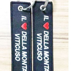 Porte-clés personnalisés en tissu tissé et brodé, vente en gros à prix abordable - Product Image 3