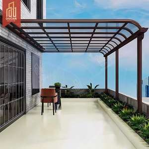 Braket dinding tahan air Anti-Uv, tenda balkon teras atap setengah kaset S teras taman - Product Image 1