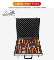 Juego de Herramientas para Electricista con Aislamiento VDE de 23 Piezas, 1000V, CR-V, para Instalación y Reparación Eléctrica, IEC60900, OEM