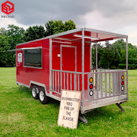 Remorque mobile multifonctionnelle pour les vendeurs de rue Remorque de camion de restauration à fenêtre de concession entièrement équipée