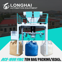 Semi-Automatic 1000 kg Sugar Salt Beverage Paper FIBC Jumbo Bag Hopper Filling Machine High Accuracy Energy Saving Long Service