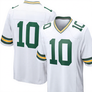 Maillots de football américains de qualité supérieure pour hommes, Green Bay Packers # 10 Amours # 8 Jacobs # 1 Maillot rétro Parsons - Product Image 4