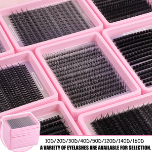Kit d'extensions de cils DIY en grappe, courbure D, naturel et volumineux, grande capacité, cils artificiels à greffe segmentée - Offre Spéciale - Product Image 4