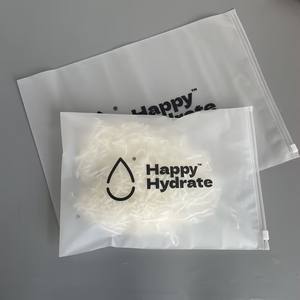 Customize logo Plastic Package Eco-friendly Frosted Zipper <b>Bag</b> <b>Clothes</b> Packaging Garment Clothing Black Zipper <b>Bag</b> - Product Image 2