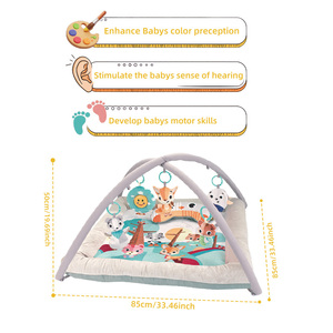 Tapete de Juego Educativo Temprano para Bebés con Juguetes Colgantes, Tapete de Gateo Suave con Música, Gimnasio de Actividades para Bebés - Product Image 2