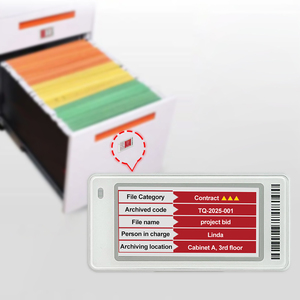 Office Employee Esl Nfc E-Ink Display Work Id <b>Card</b> Smart Digital Name Tag 4-Color Epaper Screen <b>Bluetooth</b> Electronic Work Badge - Product Image 1