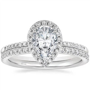 Anello di fidanzamento con diamante Moissanite da sposa in oro 1.5ct VVSD - Product Image 2