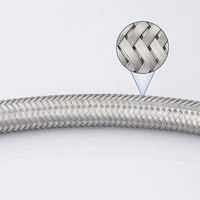 Tuyaux de plomberie tressés en acier inoxydable FANSKI 12 mm F7/16-24UNS X F7/16-24UNS, raccords flexibles pour alimentation en eau, finitions chromées