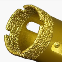 Ensemble de forets pour scie cloche à diamant brasé 6 pièces finition jaune pour carreaux de céramique verre sable marbre outil multifonctionnel forage efficace