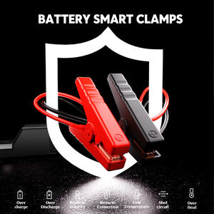 Démarreur de batterie de voiture portable 12V double USB PD60W 4000A avec lampe de poche <span class=keywords><strong>SOS</strong></span> et batterie externe, compatible moto/camion essence 7L diesel 5L - Product Image 3