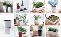 Nouveau Design Pots de Jardin d'Extérieur Moyens et Grands en Plastique Style Filé Macetas Pots Jardinières Auto-Irrigantes en Gros
