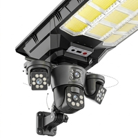 Lampe solaire de rue tout-en-un avec caméra, haute luminosité, étanche, batterie LiFePO4 intégrée, SMD, réglable, télécommande, pour route