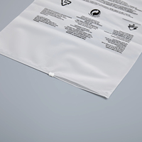 Sacs d'emballage pour vêtements en plastique givré avec fermeture éclair, personnalisables avec votre logo, en polyéthylène recyclé