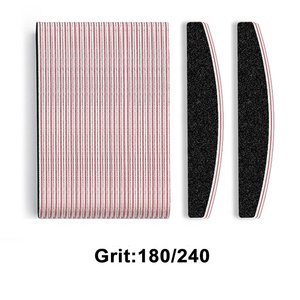 Lime à ongles <span class=keywords><strong>pas</strong></span> chère, noire, 180/240, dégradé, forme croissant/diamant/rectangle/<span class=keywords><strong>banane</strong></span>, huit formes, mini, courte, 9 cm, limes à ongles noires - Product Image 6