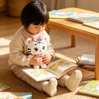 Peluche personnalisée de qualité supérieure, adorable tigre blanc, jouet en peluche pour enfant, design de personnage original, peluches