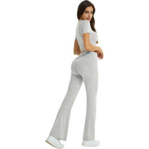 COPYLEAF-Ensemble deux pièces pour salon, haut court à manches courtes, tenues assorties Y2K, survêtement, pyjama pour femmes au-dessus du genou - Product Image 3