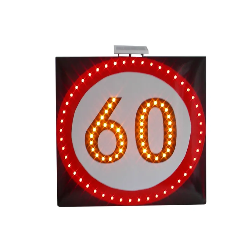 Made in China wholesale flashing Led light speed limit 60 km road signs