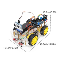 Kit de Coche Robótico Programable Tscinbuny 4WD, Seguimiento de Líneas y Evitación de Obstáculos, Kit Educativo STEM para Estudiantes