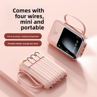 Batterie externe compacte et portable en plastique, grande capacité 20000 mAh, multi-ports, charge rapide, personnalisable avec logo, vente en gros