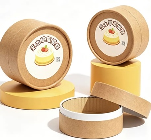 Food Grade Eco Texture Paper Cylinder, Custom Paper Tube <b>Box</b> for Cookies, Candies, Chocolates and Cake Packaging - Product Image 6