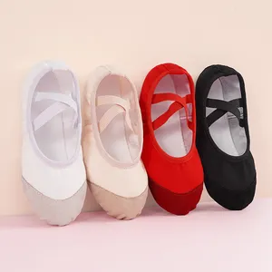 High Quality Girls Women Soft Sole Ballet Slippers No Drawstring Dance Shoes