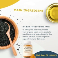 Gummies d'huile de nigelle Vigo OEM sous marque privée avec vitamine E et zinc pour le soutien immunitaire quotidien, vitamine capillaire végétalienne, complément halal