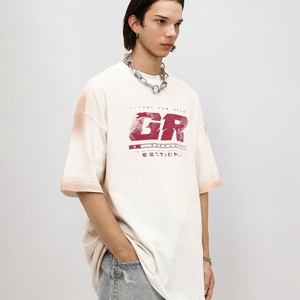 T-shirt décontracté personnalisé rétro tendance d'été à manches courtes et col rond, imprimé en sérigraphie, 100 % coton, pour hommes et femmes - Product Image 5