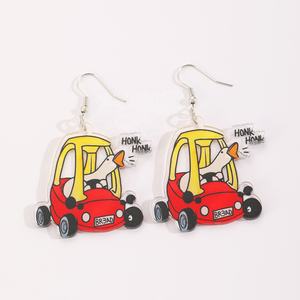 Nuovi <span class=keywords><strong>Orecchini</strong></span> Pendenti Trendy e Divertenti in Acrilico Rosa a Forma di Tigre per Donne, Stile Cartoon di Nicchia Europeo e Americano, <span class=keywords><strong>Orecchini</strong></span> Personalizzati - Product Image 5