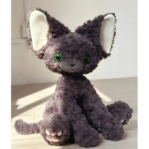 Stuffed Animal Toys Devon Rex Hypoallergenic Soft Cute <b>cat</b> <b>Plush</b> Bag for Christmas Gift - Product Image 4