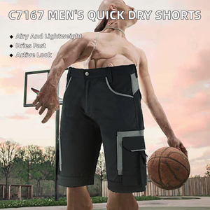 Shorts d'été pour hommes en tricot écossais, écologiques, taille haute, sportifs, respirants et à séchage rapide - Product Image 2