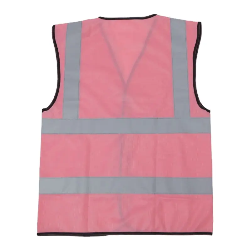 하이 패션 인쇄 로고 여성 드레스 핑크 교통 안전 마모 보호 장비 어두운 패브릭에서 빛