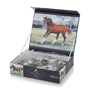 Regalo di cartone personalizzato di fabbrica gioco per adulti di lusso 1000 pezzi <span class=keywords><strong>Puzzle</strong></span> In scatola a forma di libro - Product Image 3