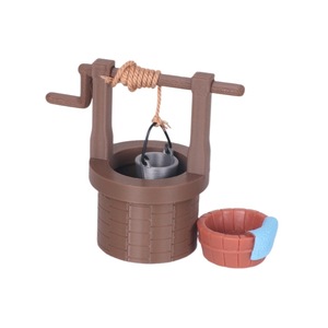 Miniatura de pozo de agua retro con manivela, modelo de cubo y fregadero, estilo antiguo, para decoración arquitectónica de mesa de arena DIY - Product Image 5
