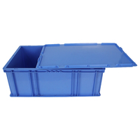 Caisse de déménagement de haute qualité, en plastique robuste, pour le stockage, l'expédition et le transport, avec couvercle