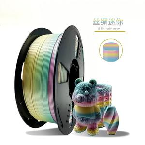 1.75mm 1KG Rainbow Shiny Silk PLA Filament High Quality For FDM Art Toys 3D <b>Printing</b> <b>Material</b> - Product Image 2
